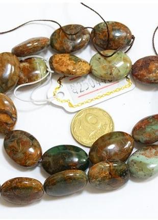 Бусины на нити натуральный опал овал на нитке