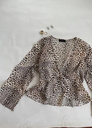 Рубашка в леопардовый принт