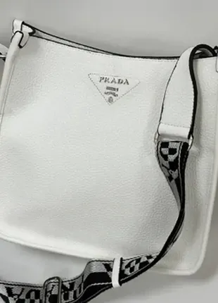 🔥 prada leather hobo bag white