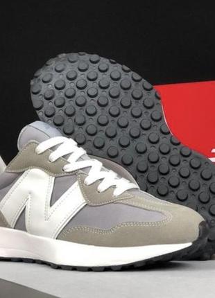 Жіночі кросівки new balance  327 grey white olive женские кроссовки нью беланс 327 серые оливковые с белым4 фото