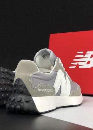 Жіночі кросівки new balance  327 grey white olive женские кроссовки нью беланс 327 серые оливковые с белым5 фото