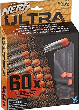 Оригинальные пули нерф ультра - 60 штук nerf ultra dart refill pack - 60