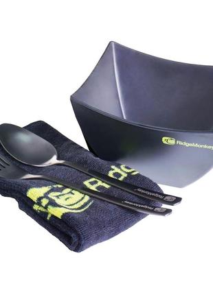 Набір столових приладів ridgemonkey sq dlx bowl set індивідуальний