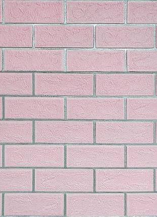 Панель стінова 70*70cm*5mm рожева цегла зі сріблом (d) sw-00001501