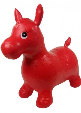 Детский прыгун-лошадка ms0737 резиновый (красный)