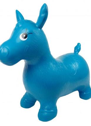 Детский прыгун-лошадка ms0737 резиновый (синий)