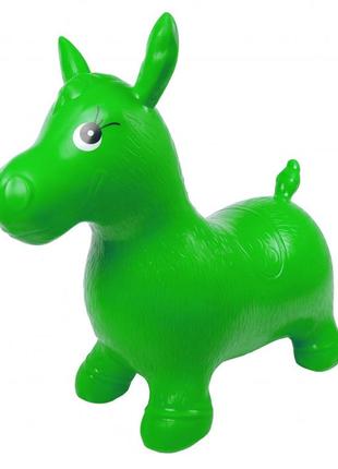 Детский прыгун-лошадка ms0737 резиновый (зеленый)