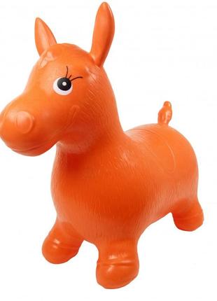 Детский прыгун-лошадка ms0737 резиновый (оранжевый)