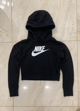 Nike худи свитшот детская черная с капишоном