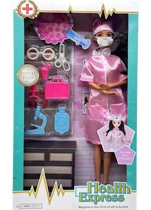 Лялька-лікар з аксесуарами "health express", рожевий