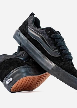 Чоловічі кеди чорні vans knu skool black