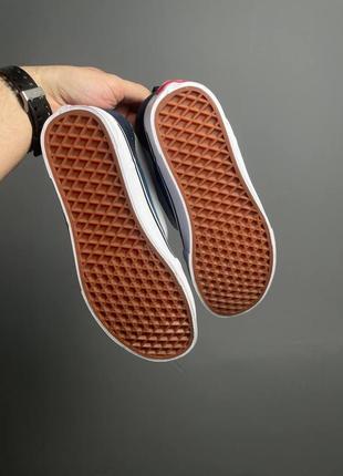 Женские кеды синие с белым vans knu skool blue white