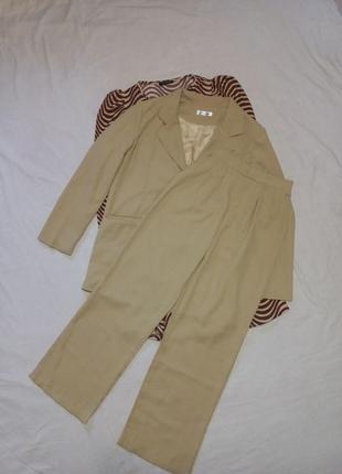 Костюм брючный пиджак брюки прямые  кэжуал костюм с пиджаком