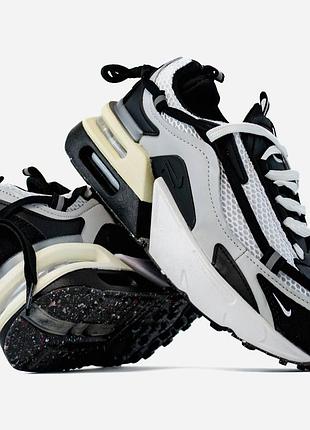 Женские кроссовки черные с серым nike air max furyosa silver black