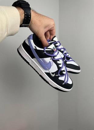 Жіночі кросівки чорні з фіолетовим nike sb dunk low black purple5 фото