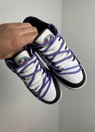 Жіночі кросівки чорні з фіолетовим nike sb dunk low black purple2 фото
