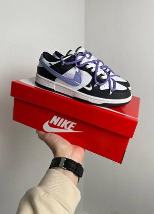 Жіночі кросівки чорні з фіолетовим nike sb dunk low black purple7 фото