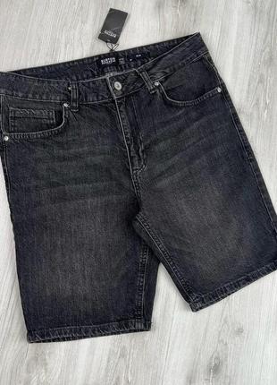 Джинсовые шорты мужские серые базовые тянутся слим slim