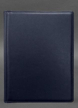 Кожаная папка для документов на подпись темно-синяя blanknote арт. bn-dc-3-navy-blue
