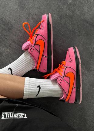 Женские кроссовки розовые nike sb dunk
powerpuff girls “blossom” for