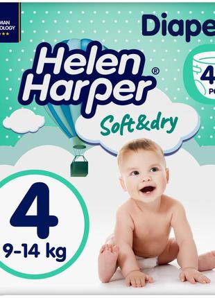 Подгузники helen harper soft&dry new maxi размер 4 (9-14 кг) 46 шт (2316775)