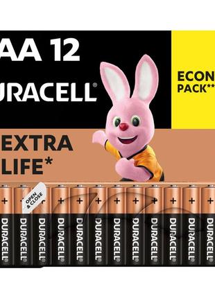 Батарейка duracell aaa лужні 12 шт. в упаковці (5000394109254 / 81545432)
