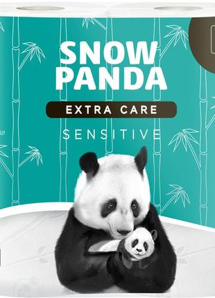 Туалетная бумага сніжна панда extra care sensitive 3 слоя 4 рулона (4820183970671)
