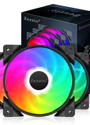 Кулер до корпусу zezzio zc-120 colorful 3in1