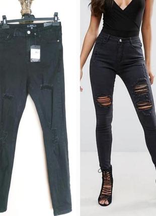Нові чорні штани,джинси,скінні,рванки