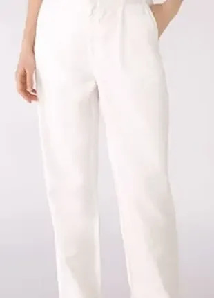 Белые льняные штаны