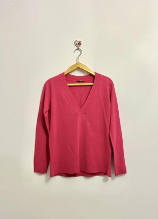 Свитер пуловер розовый ангора