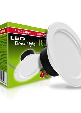 Світильник eurolamp downlight серии "e" 18w 4 (led-dlr-18/4(е))