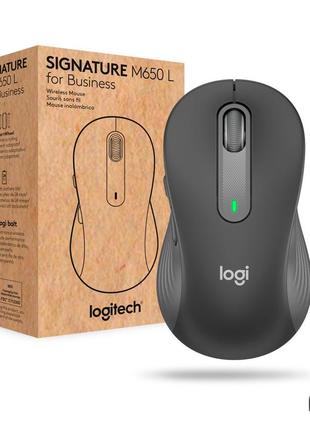 Мышка logitech signature m650 l wireless mouse for business graphite (910-006348)