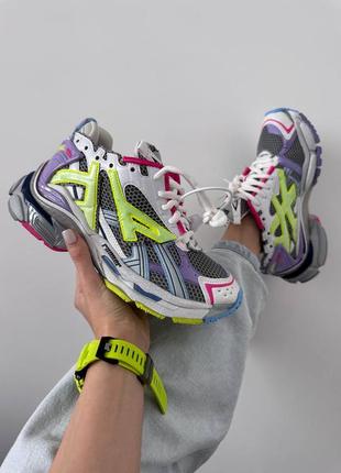 Жіночі кросівки різнокольорові у стилі balenciaga 
runner trainer neon colors premium