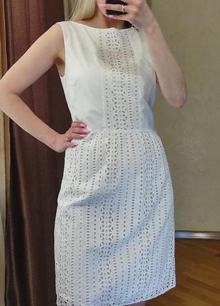 Белое коттоновое платье s.oliver