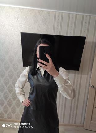 Кожаный сарафан, 💯 leather, тончайшая выделка.