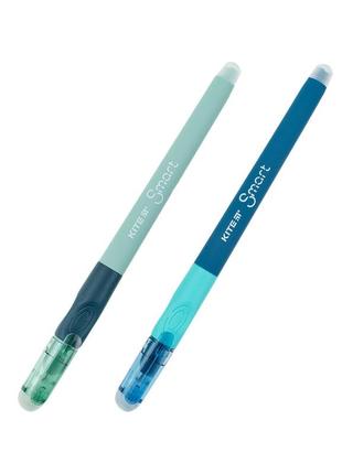 Ручка гелевая kite пиши-стирай smart 4, синяя в ассортименте (k23-098-1)