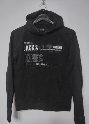 Худі толстовка кофта чоловіча темно сіра jack&jones man, розмір s m