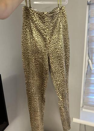 Леопардовые шикарные брюки вискоза styled by yorn