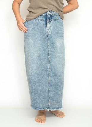 Спідниця джинсова довга, stylewe. великий розмір.