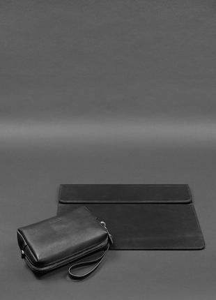 Кожаный набор мобильный универсальный черный blanknote арт. bn-set-4-g