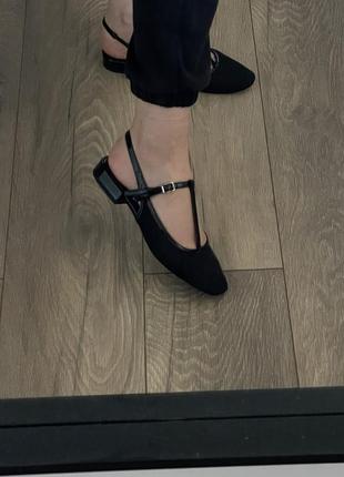 Черные балетки туфли в сеточку zara - размеры 37,38,398 фото