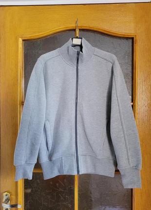 Сірий жіночий спортивний светр на замок d.a.d sportswear