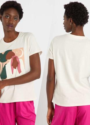 Качественная, натуральная футболка французском бренде kiabi