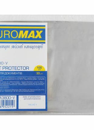 Файл buromax jobmax, а4+, 30мкм, 100шт. в упаковці (bm.3800-y)