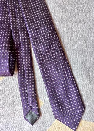 Стильный фиолетовый галстук краватка чоловіча в принт