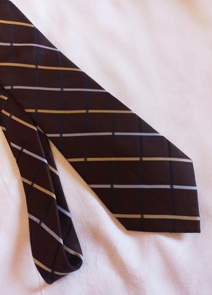 100% шелк business line классический деловой коричневый галстук кроватка в полоску