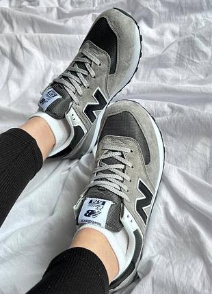 Кроссовки нью бэленс new balance new balance 574 grey white black