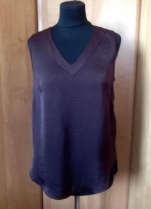Блуза шелковая, цвет сливовый h&amp;m р. 36