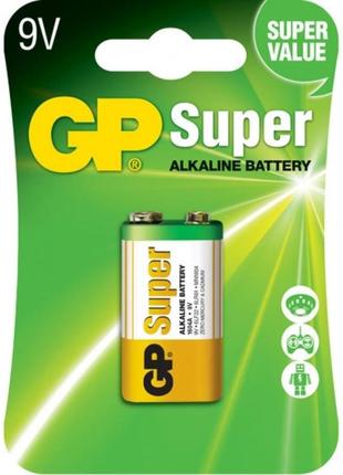 Батарейка gp крона super alcaline 6f22 / 6lr61 9v * 1 (gp1604aeb-5s1)